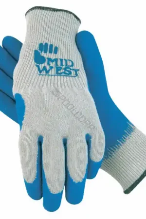 While Supplies Last Midwest Gloves Lg Text Rubber Coated Glove