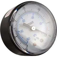 Vacuum Gauge, Pentair Vac-Mate Skimmer, 0-30psi, Back Mount Genuine
