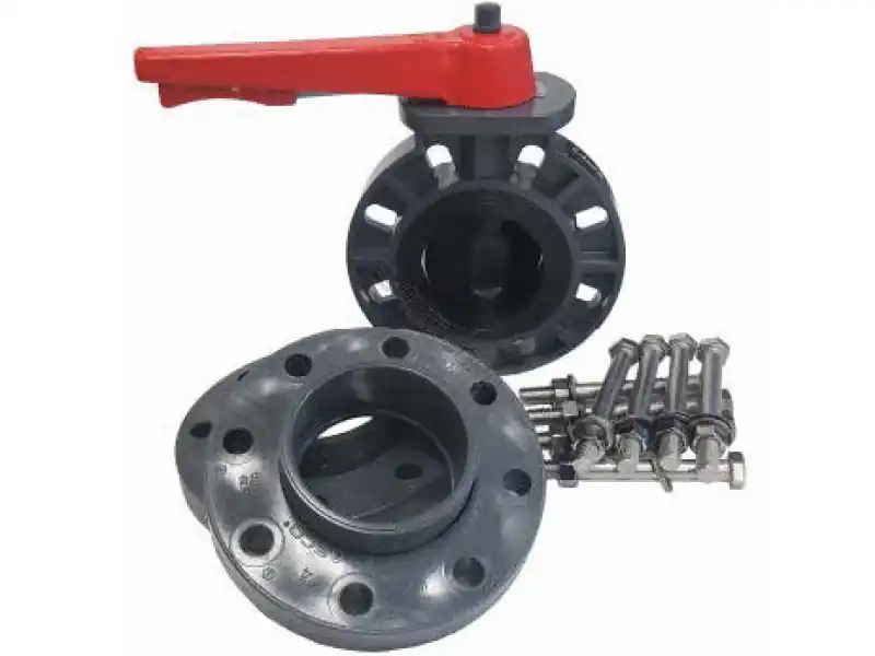 4" 411 Bfv & Flange Kit W/ Zinc Bolts Brand New